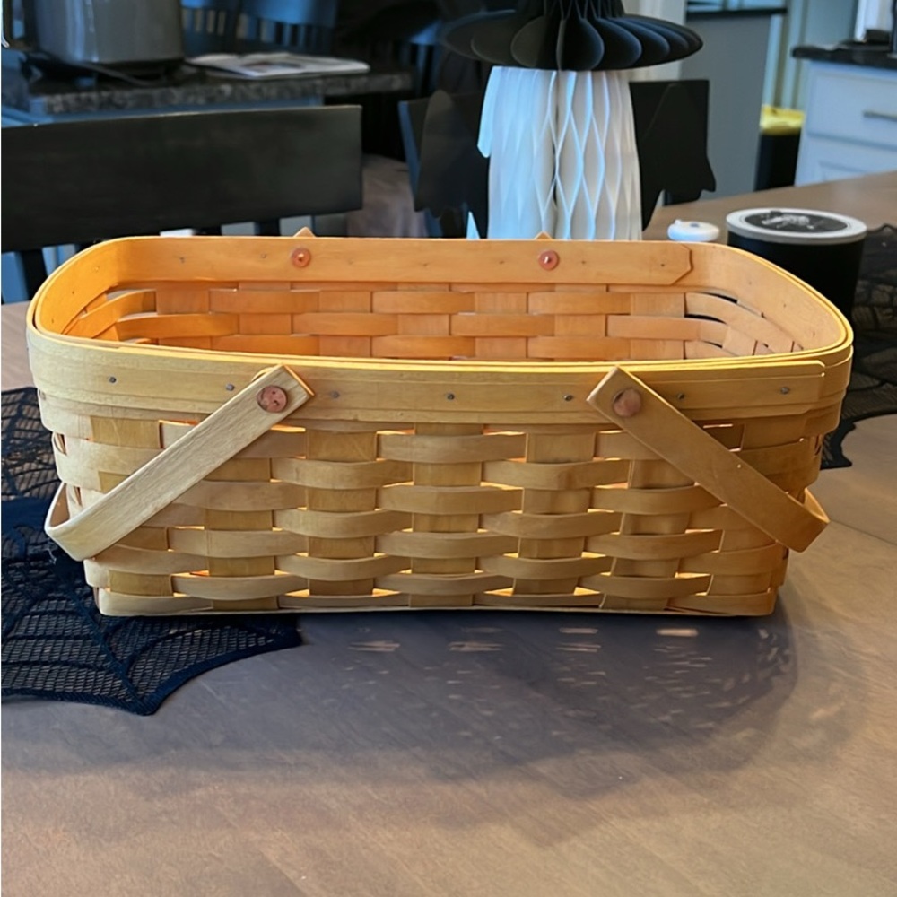 Vintage 2003 LONGABERGER Medium Basket with Carry Handles